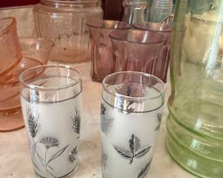 vintage frosted glass