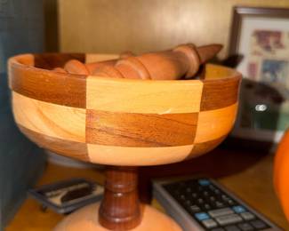 turned wooden bowl