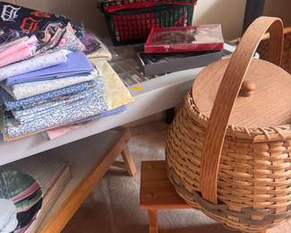 basket and quilting squares (there is only a few of the square)