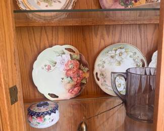 hand painted porcelain plates