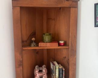 corner cabinet pine