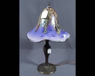 Signed Art Glass Lamp