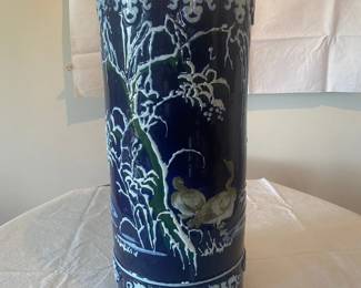 Ming style Chinoiserie umbrella stand