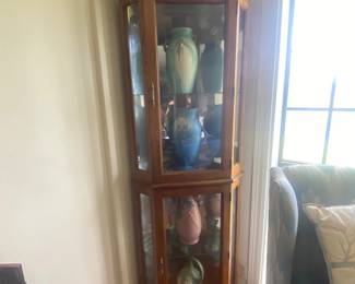 Lighted MCM lighted corner display case