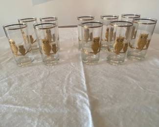 Culver Owls highball glasses