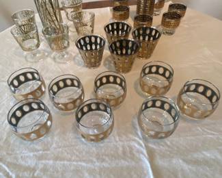 Culver pitcher sets and Pisa glasses