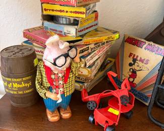 VINTAGE TOYS AND REEL TO REELS