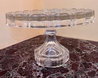 FOSTORIA COIN GLASS CAKE PLATE