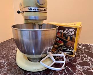 1960'S KITCHEN AID MIXER AND FOOD GRINDER