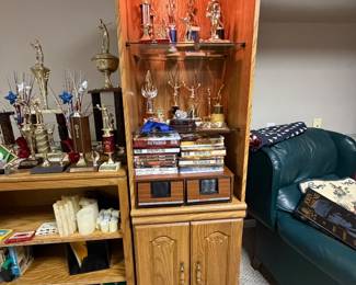 BOOKSHELF AND VHS COLLECTION