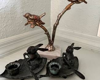 BUNNY CANDLE HOLDERS