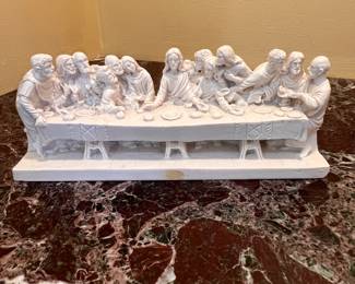 LORDS SUPPER PLASTER SCULPTURE