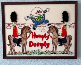 HUMPTY DUMPTY CREWEL ARTWORK