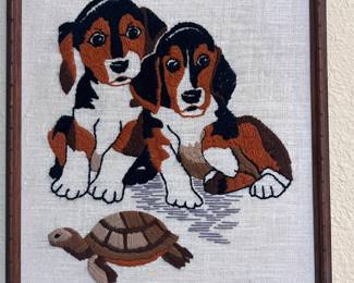 CREWEL PUPPY ART
