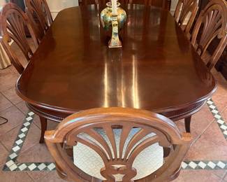 DINING TABLE WITHOUT THE LEAVES - TWO ADDITIONAL CHAIRS 