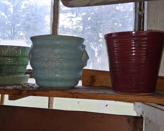 Vintage Pottery and planters by McCoy And Roseville