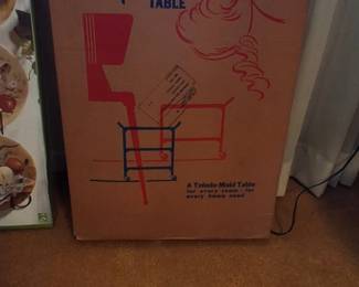 Mid-century Toledo made dining portable table