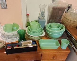 Fire King jadeite glass kitchenware