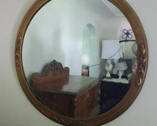Antique mahogany mirror
