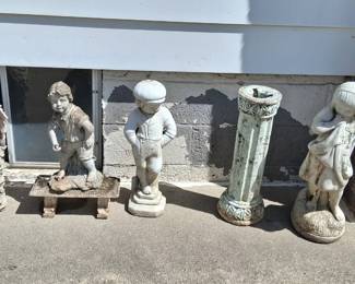 Garden statuary cement and resin