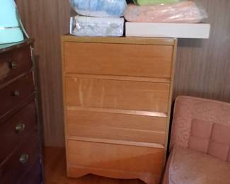 Mid-century blonde bedroom furniture