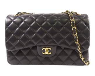 Chanel Black Sheepskin Classic Crossbody Bag