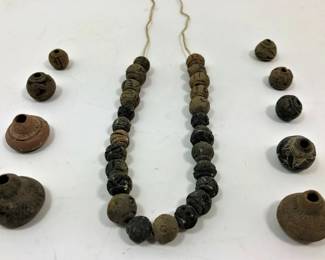 Ancient Near Eastern Egyptian Clay Necklace