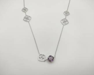 Chopard Imperiale Amethyst 18K White Gold Long Station Necklace