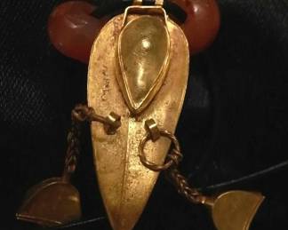 Ancient Gold Agate Pendant Greek Sassanian