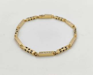 Cartier Panther Spotted Link 18K Yellow Gold Bracelet