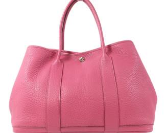 Hermes Pink Calfskin Garden Party Tote Bag