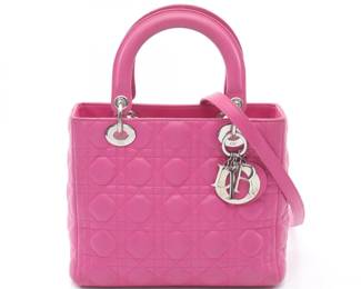 Dior Lady Dior Pink Cannage Handbag