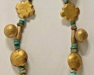 Ancient Gold Faience Necklace I mil. BC