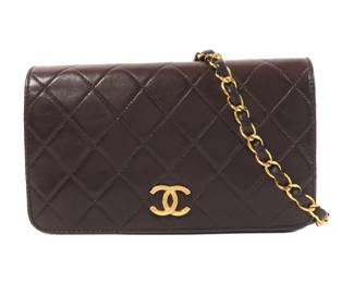 Chanel Vintage Black Leather Shoulder Bag