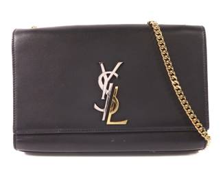 Saint Laurent Black Cowhide Leather Shoulder Bag