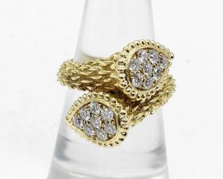 Boucheron Serpent Boheme Toi et Moi Diamond 18K Yellow Gold Ring