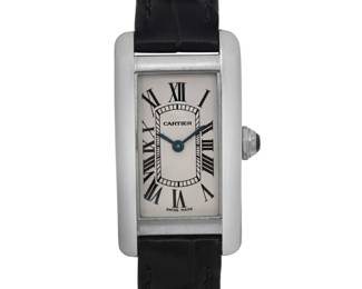 Cartier Tank Amricaine 18K White Gold Watch