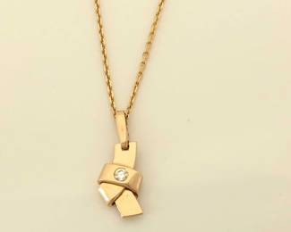 Cartier Love Knot 18K Gold Pendant Necklace