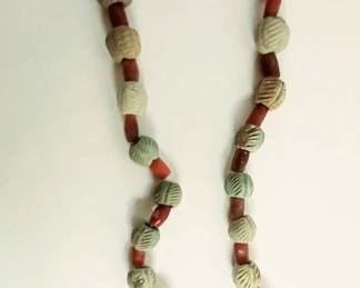 Ancient Faience Carnelian Necklace I mil. BC