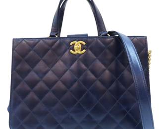 Chanel Blue Matelasse Shoulder Handbag