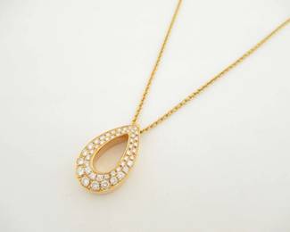 Piaget Millennium Diamond 18K Yellow Gold Pendant Necklace