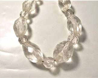 Antique Islamic Faceted Rock Crystal Necklace