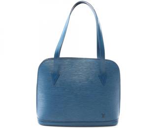 Louis Vuitton Epi Blue Lussac Tote Bag