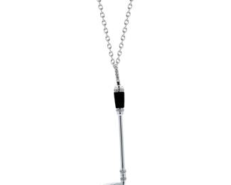 18K Gold Golf Club Pendant Necklace with Diamonds