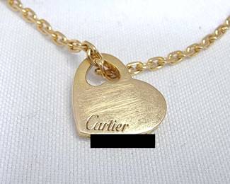 Cartier Heart 18K Yellow Gold Pendant Necklace