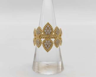 Boucheron Serpent Boheme 5 Motif Double Diamond 18K Yellow Gold Ring
