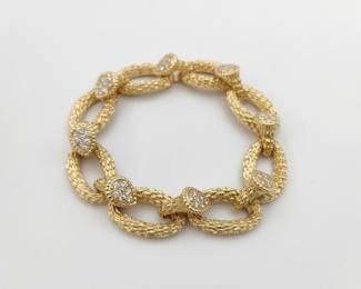 Boucheron Serpent Boheme Diamond 18K Yellow Gold Vintage Bracelet