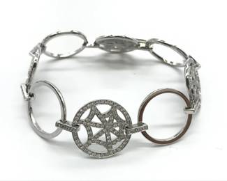 Chaumet AttrapeMoi Diamond 18K White Gold Bracelet Bangle
