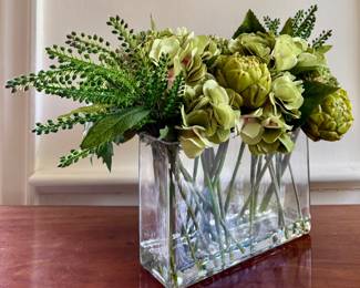 Faux Floral Arrangement in Acrylic Water