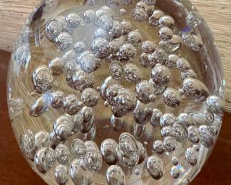Art Glass Bubble Paperweight